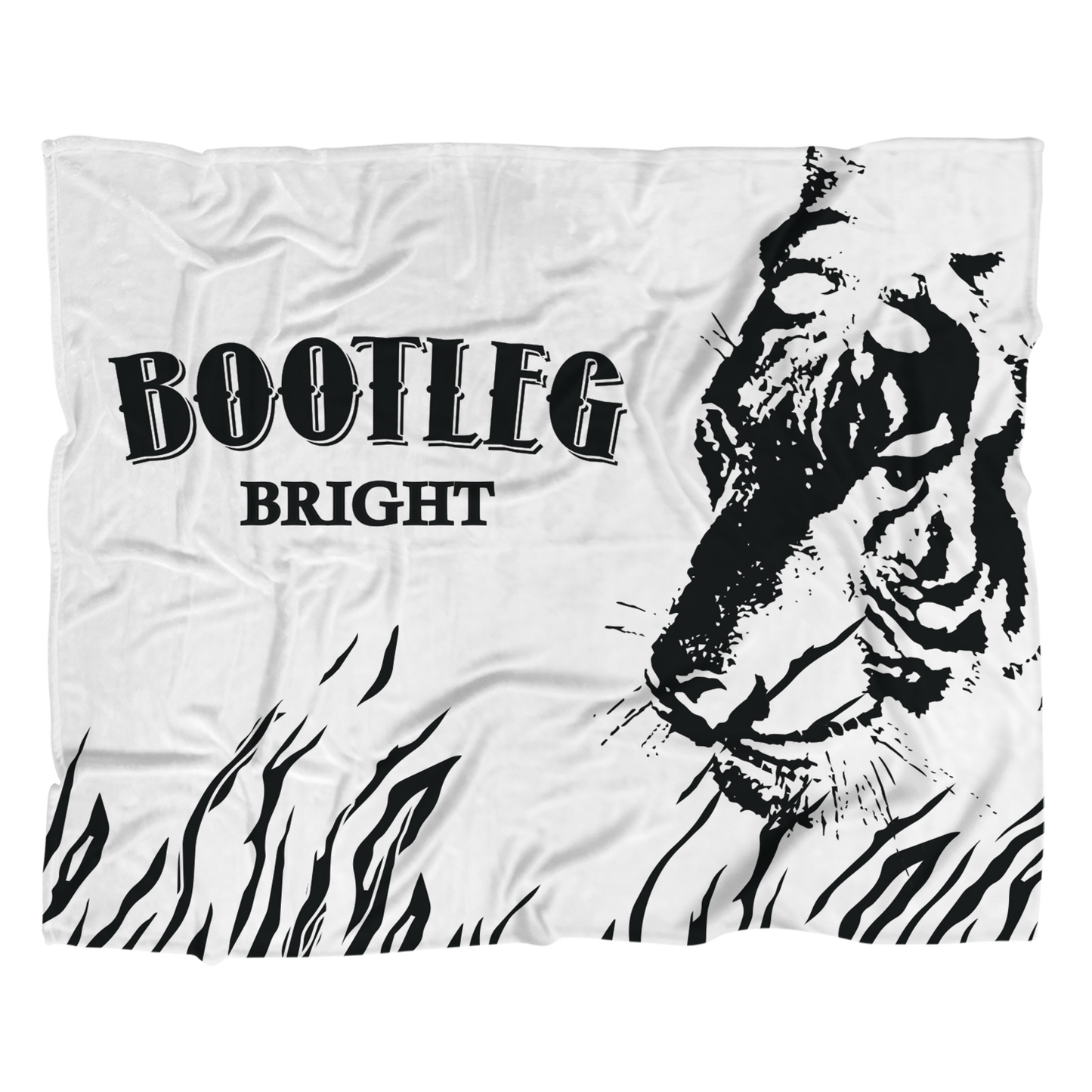 Bootleg Bright Sherpa Fleece Blanket