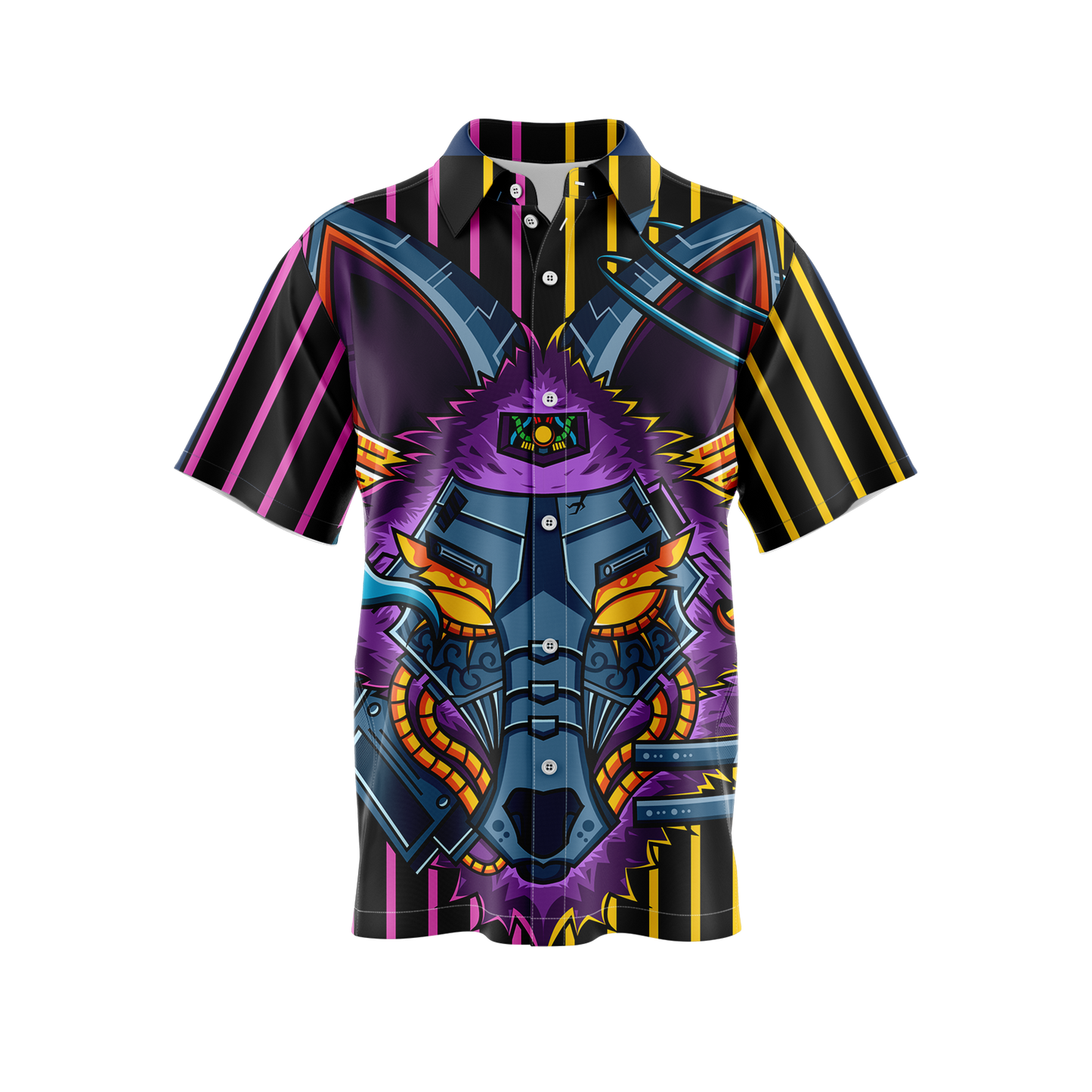 Robotic Fox Button Up Shirt
