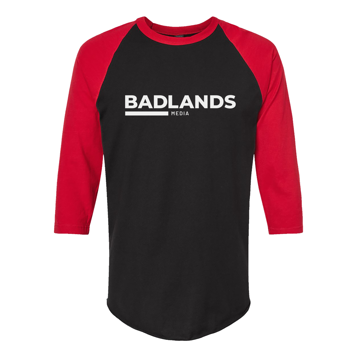 Unisex Fine Jersey Raglan T-Shirt - White Standard Logo