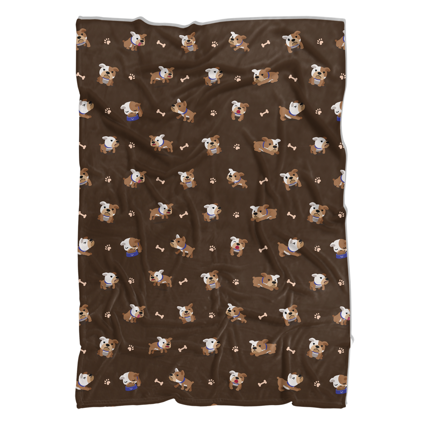 Bulldog Sherpa Fleece Blanket