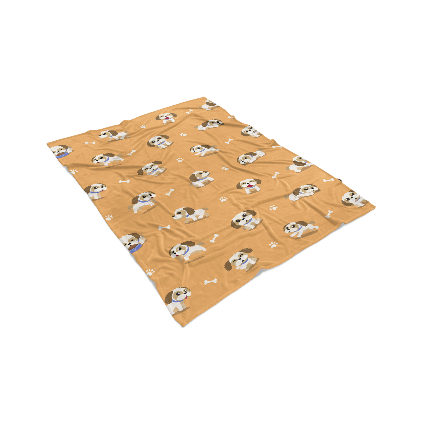 Shih Tzu Sherpa Fleece Blanket