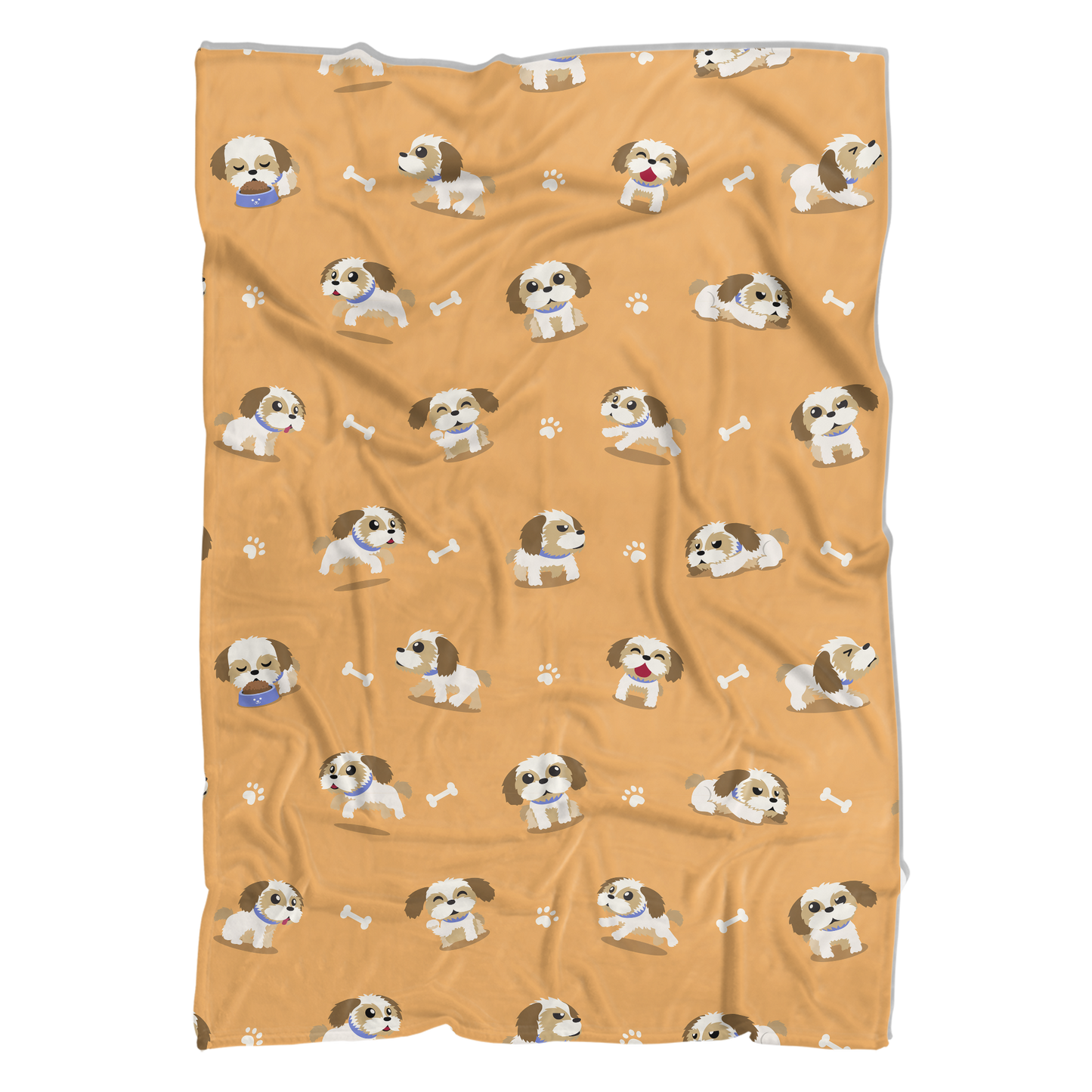 Shih Tzu Sherpa Fleece Blanket