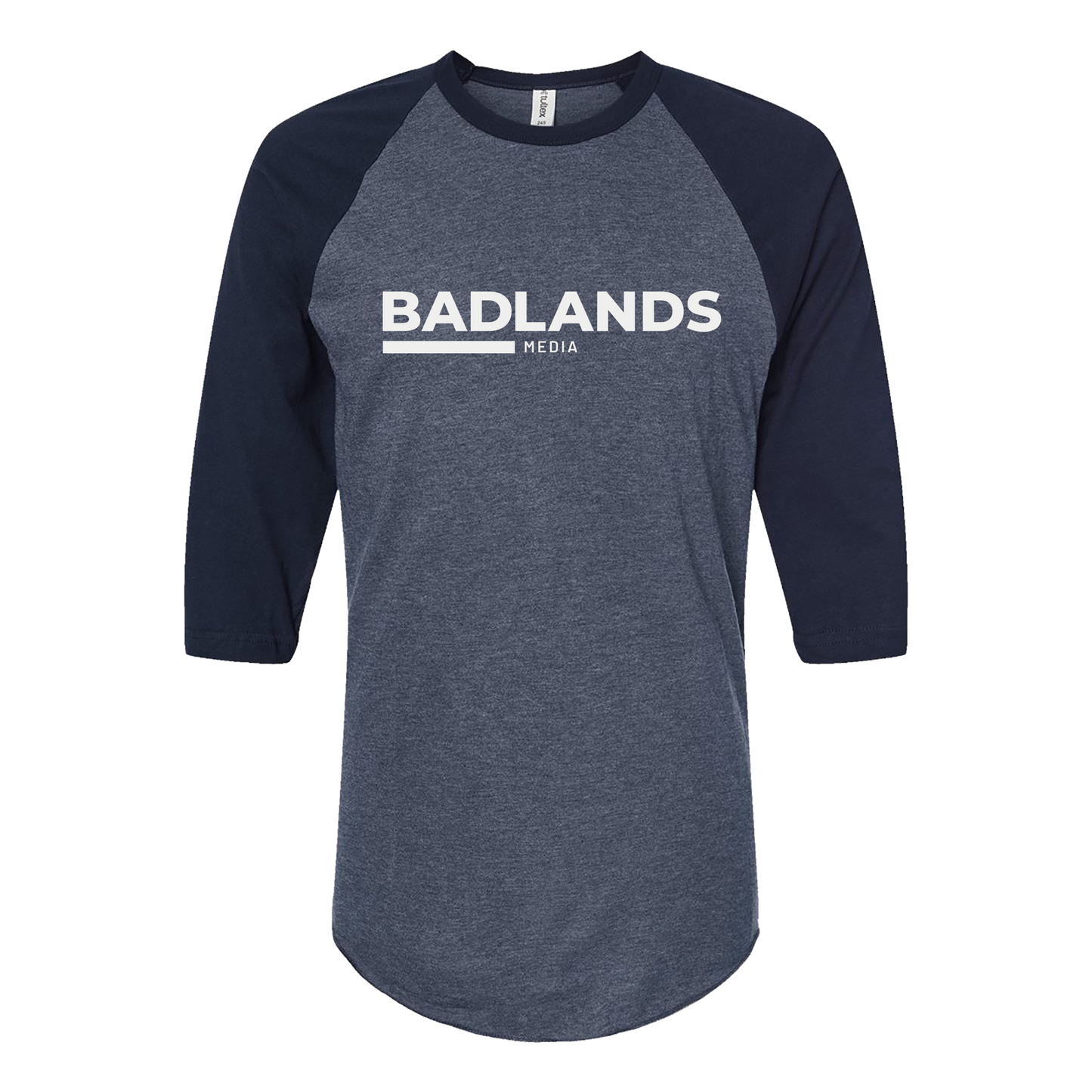 Unisex Fine Jersey Raglan T-Shirt - White Standard Logo