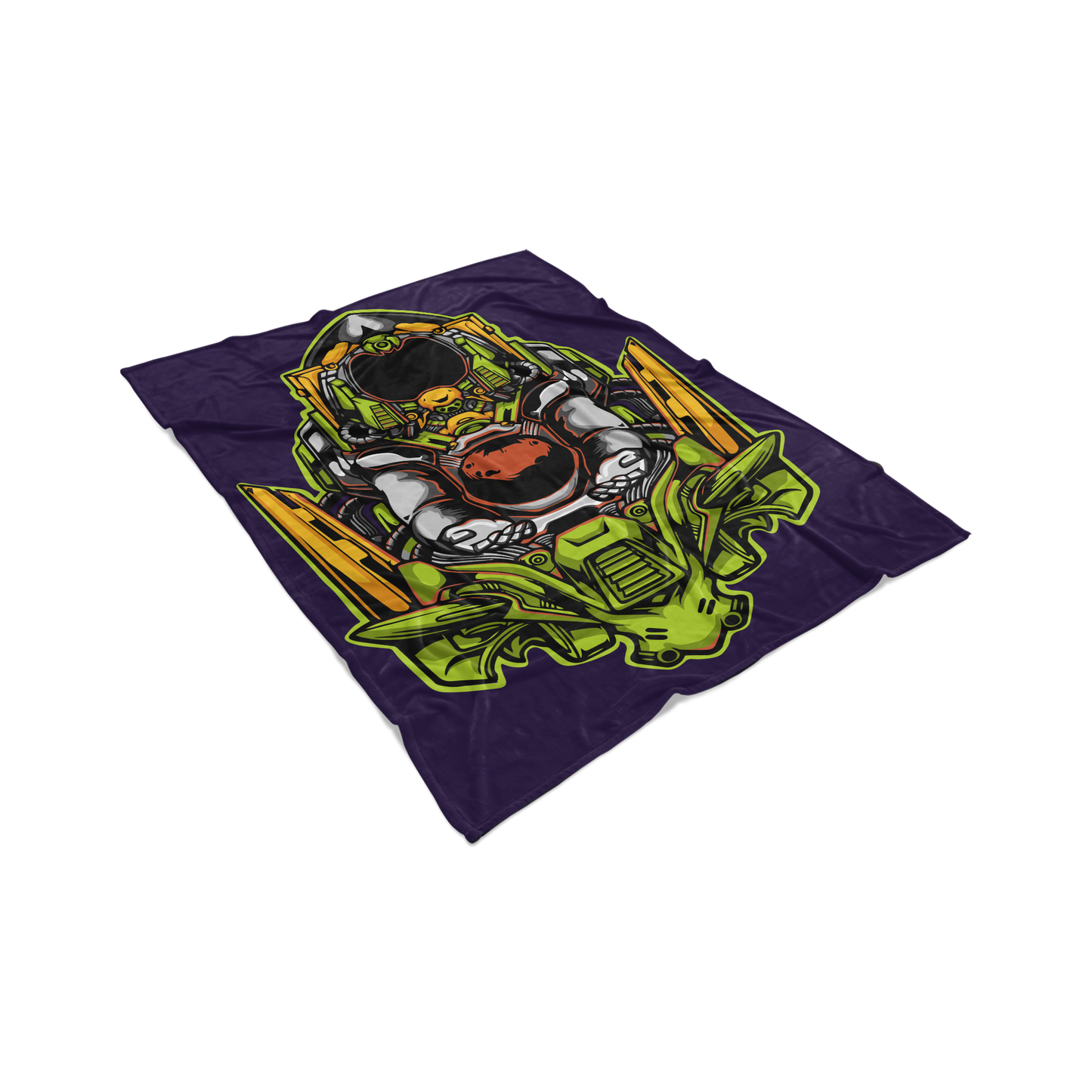 Astro Mech Man Sherpa Fleece Blanket
