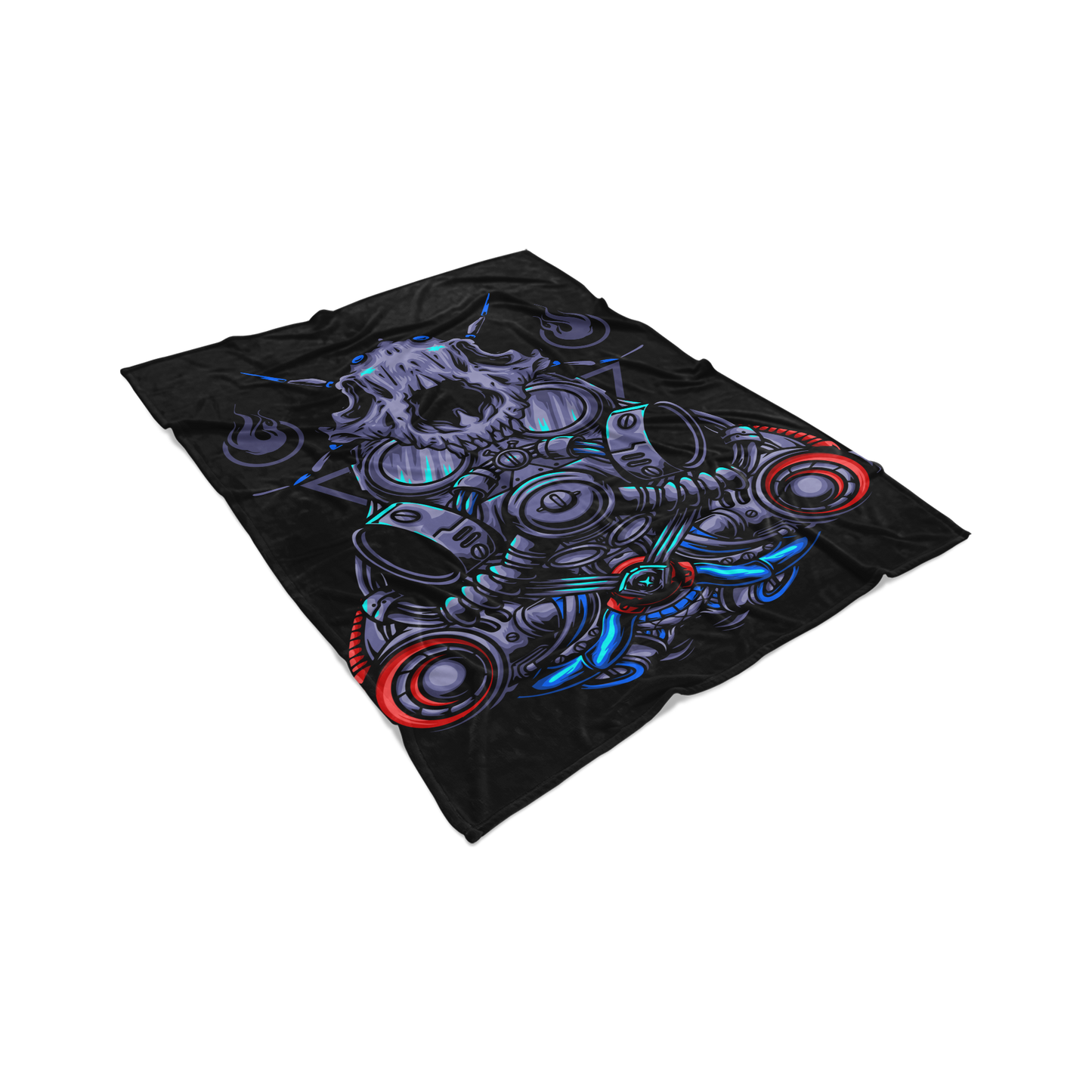 Cat Gas Mask Sherpa Fleece Blanket