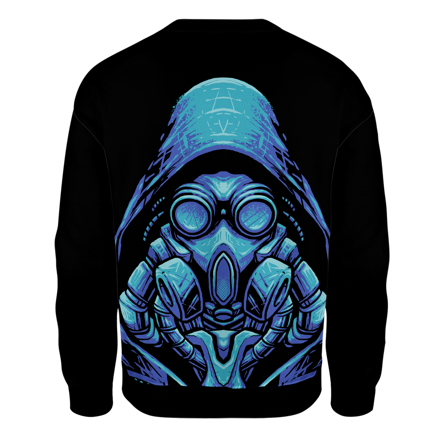 Blue Gas Mask Sweatshirt