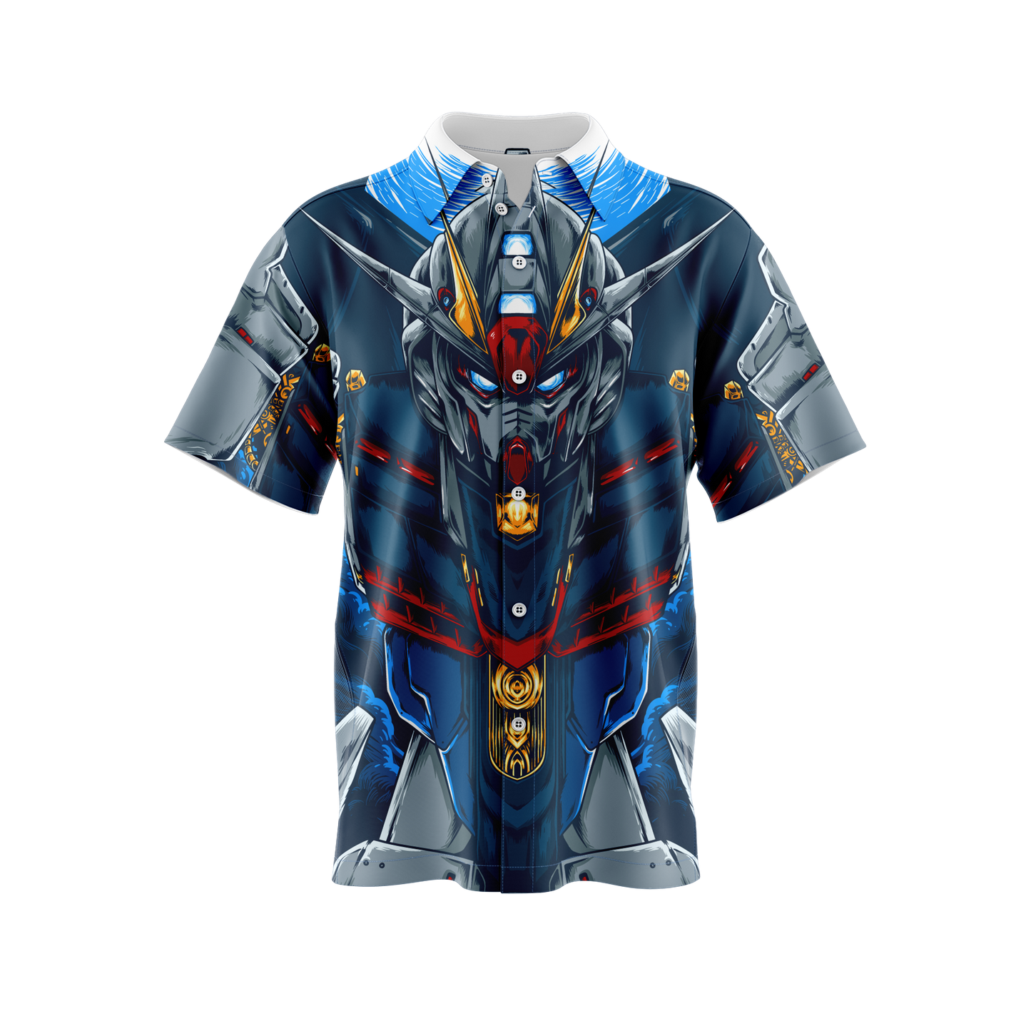 Mecha Fighting Robot Button Up Shirt