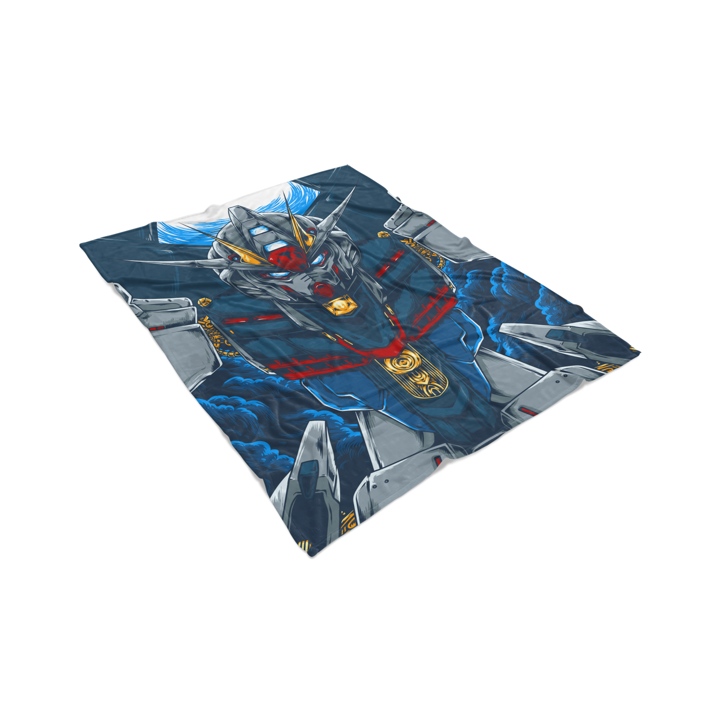Mecha Fighting Robot Sherpa Fleece Blanket