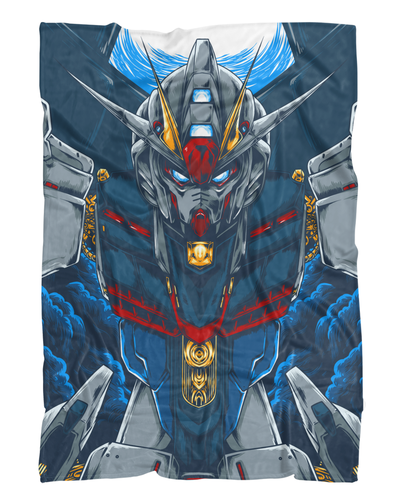 Mecha Fighting Robot Sherpa Fleece Blanket