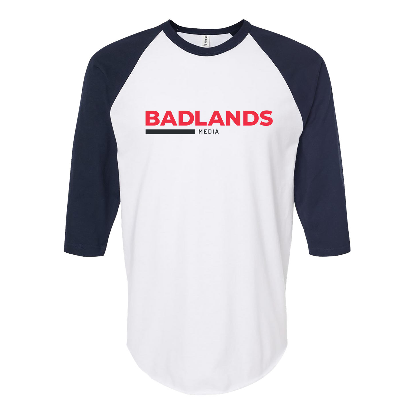 Unisex Fine Jersey Raglan T-Shirt - Red and Black Standard Logo