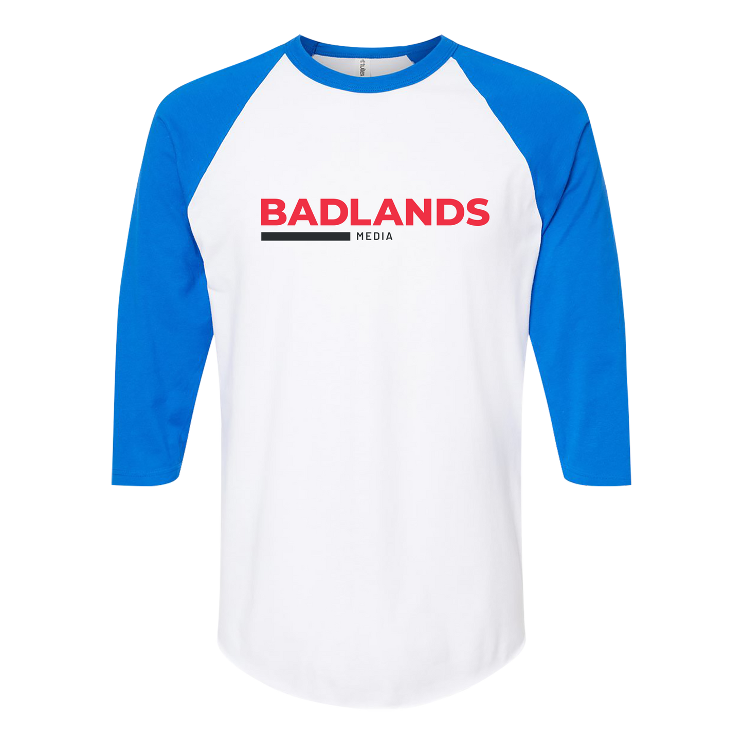 Unisex Fine Jersey Raglan T-Shirt - Red and Black Standard Logo