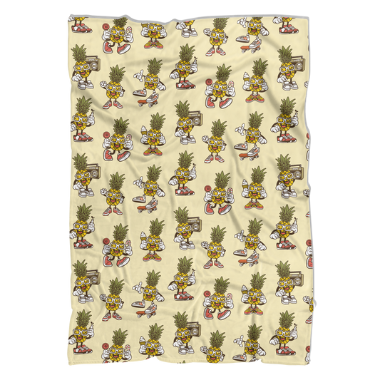 Pineapple Man Sherpa Fleece Blanket