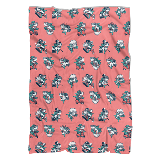 Shark Life Sherpa Fleece Blanket