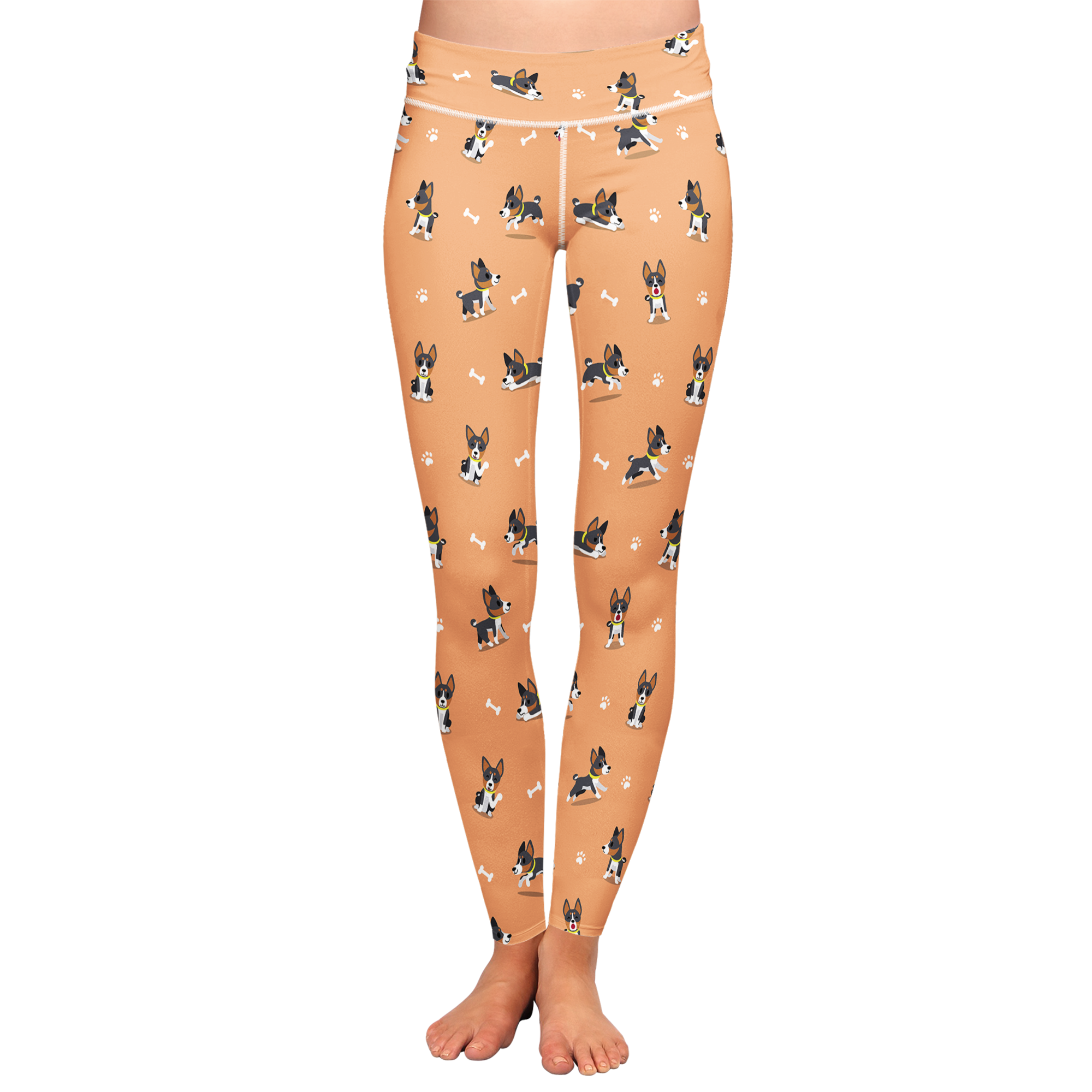 Black Tiger Stripe Women's Leggings, Animal Print Fitted Long Yoga Pants -  Made in USA/EU | Heidikimurart Limited