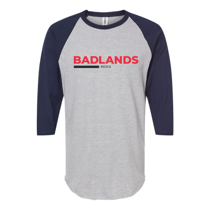 Unisex Fine Jersey Raglan T-Shirt - Red and Black Standard Logo
