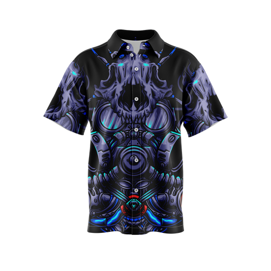 Cat Gas Mask Button Up Shirt