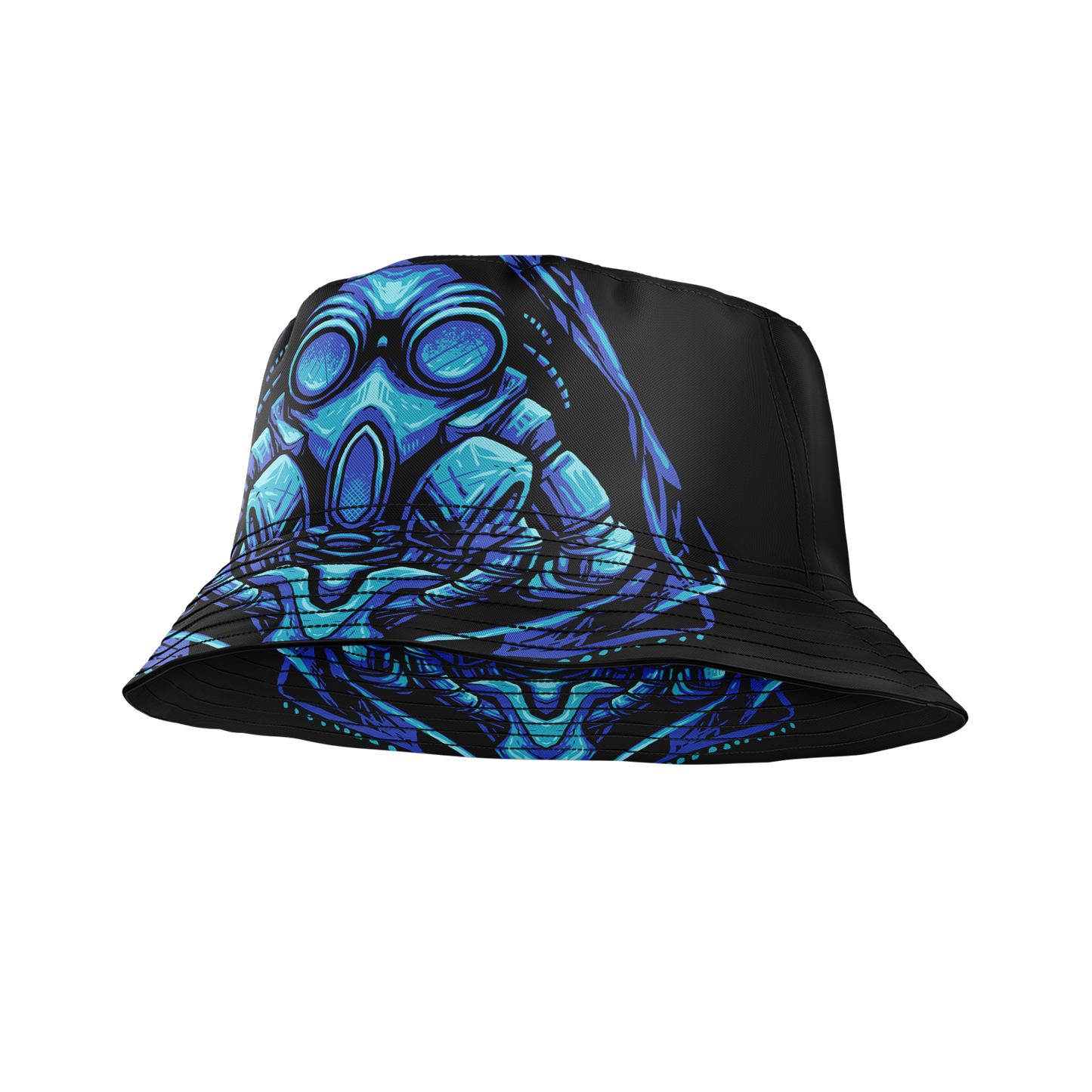 Blue Gas Mask Bucket Hat