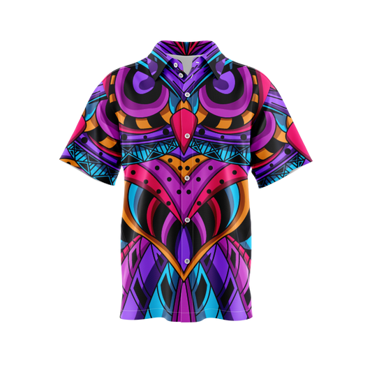 Neon Owl Button Up Shirt