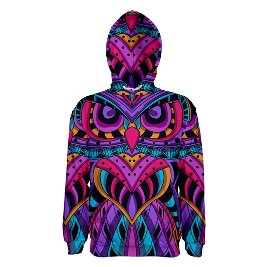 Neon Owl Pullover Hoodie