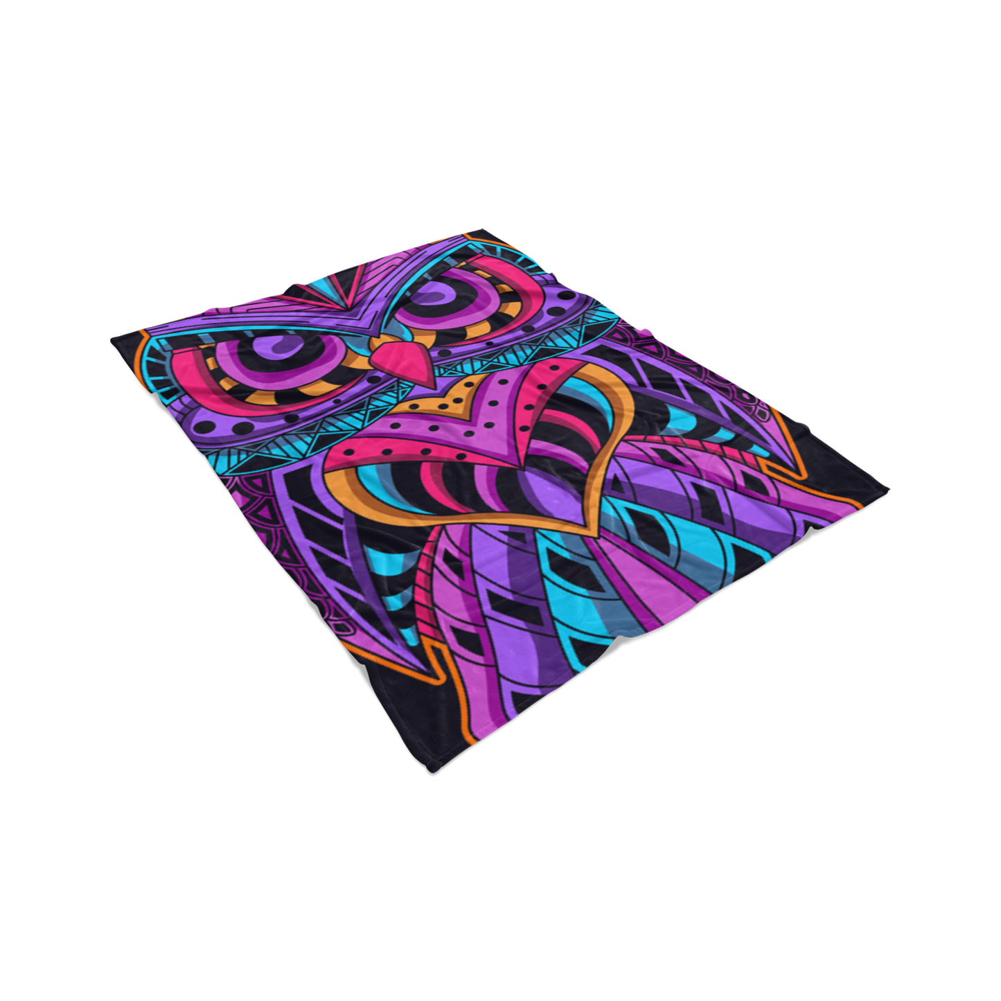 Neon Owl Sherpa Fleece Blanket