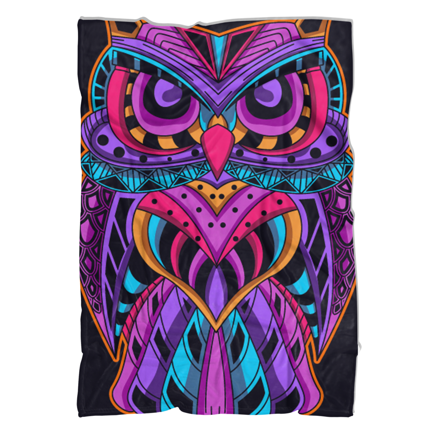 Neon Owl Sherpa Fleece Blanket