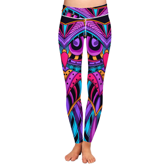 Neon Owl Yoga Leggings